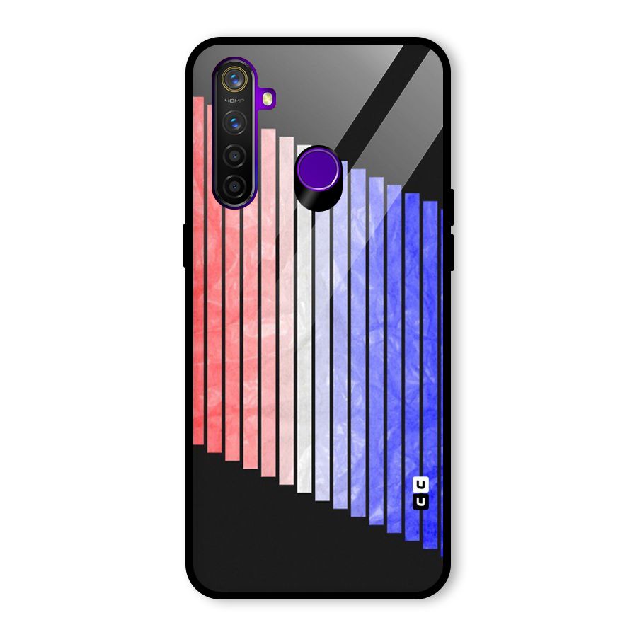Simple Bars Glass Back Case for Realme 5 Pro