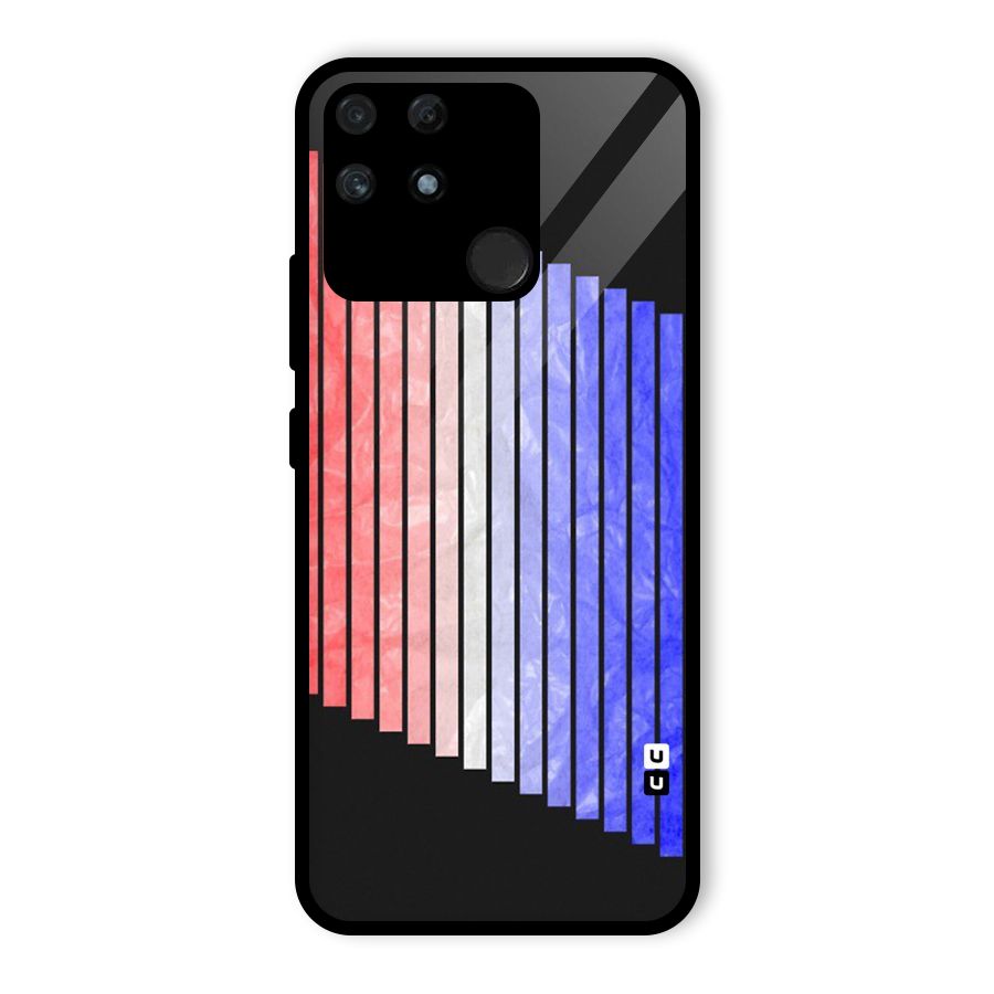 Simple Bars Glass Back Case for Realme Narzo 50A