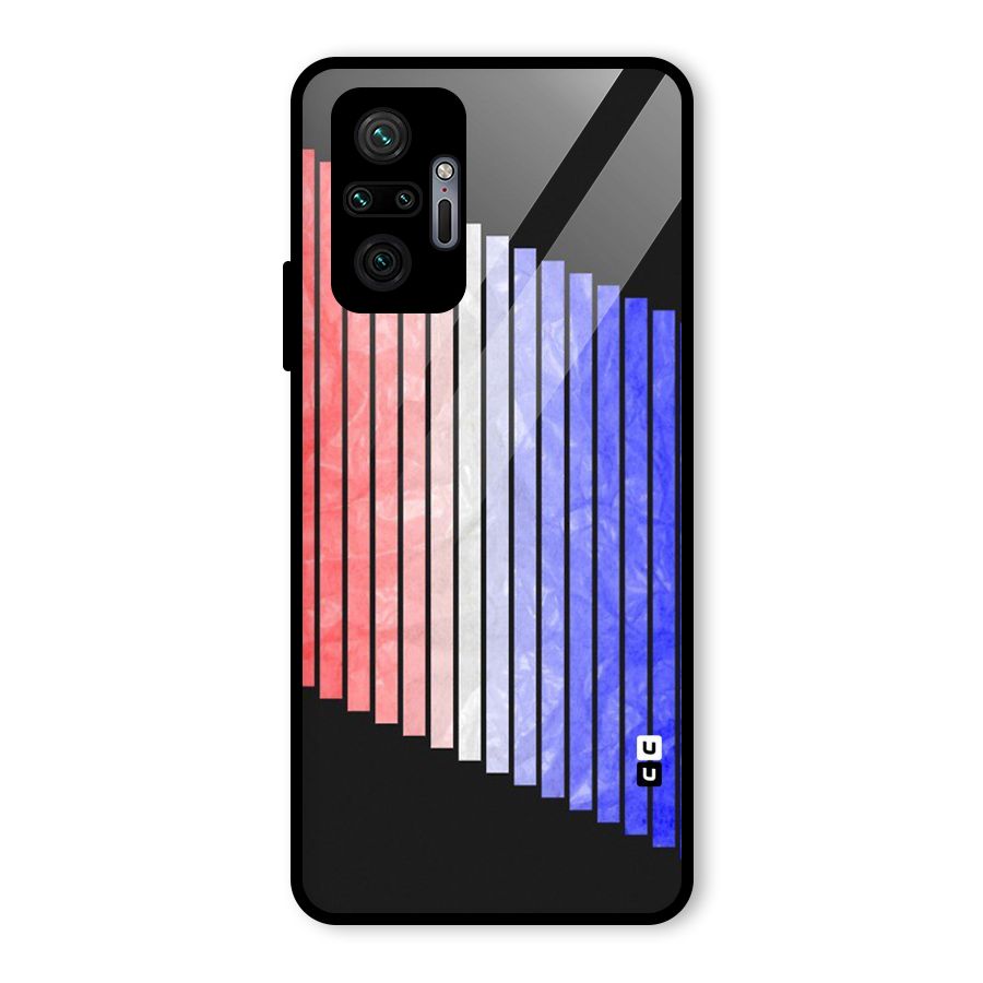 Simple Bars Glass Back Case for Redmi Note 10 Pro