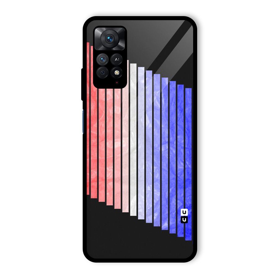 Simple Bars Glass Back Case for Redmi Note 11 Pro Plus 5G