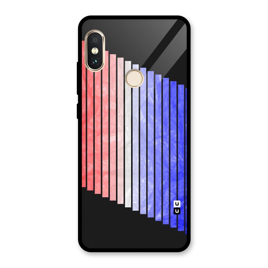 Simple Bars Glass Back Case for Redmi Note 5 Pro