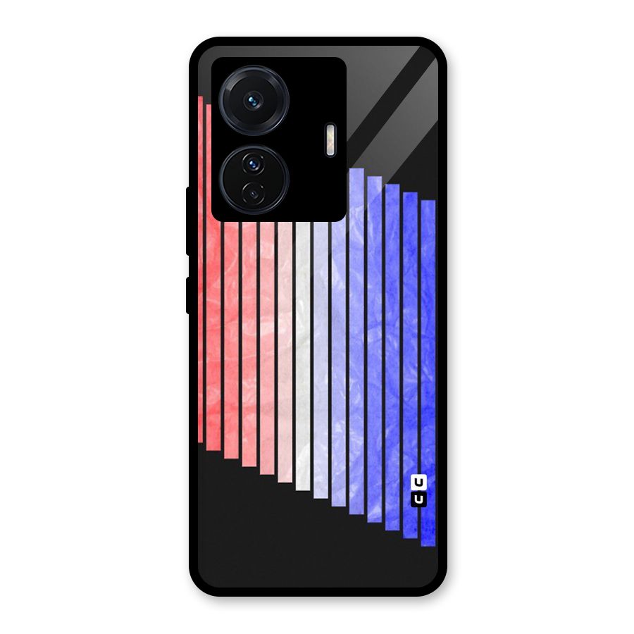 Simple Bars Glass Back Case for Vivo T1 Pro