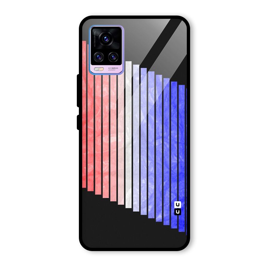Simple Bars Glass Back Case for Vivo V20 Pro