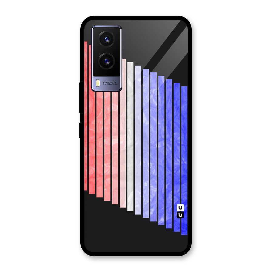 Simple Bars Glass Back Case for Vivo V21e 5G