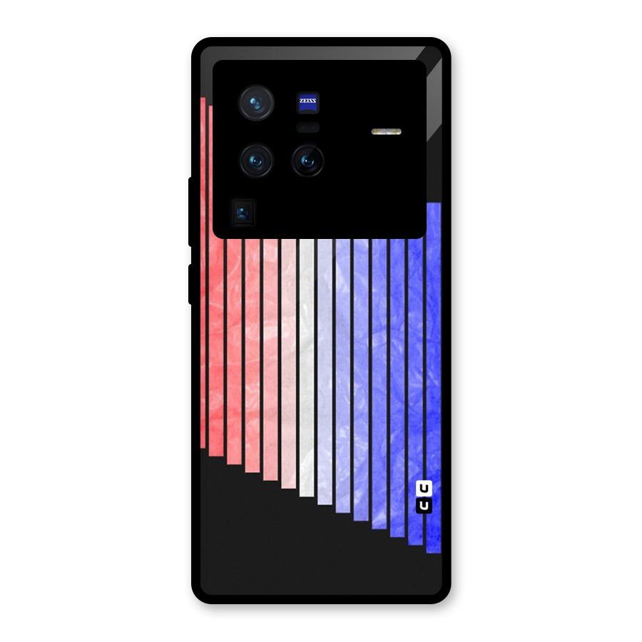 Simple Bars Glass Back Case for Vivo X80 Pro