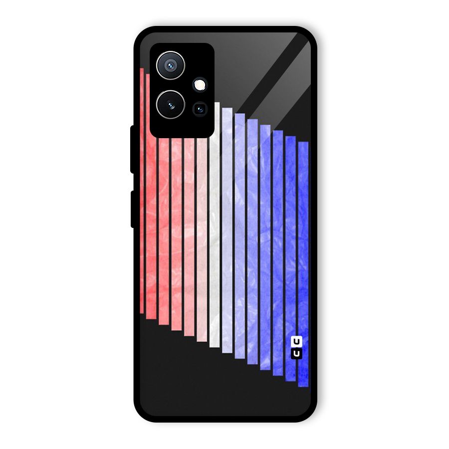 Simple Bars Glass Back Case for Vivo Y75 5G