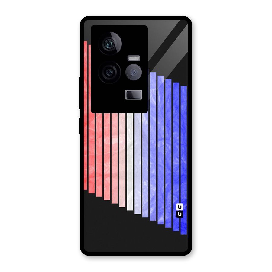 Simple Bars Glass Back Case for Vivo iQOO 11 5G