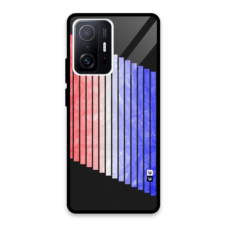 Simple Bars Glass Back Case for Xiaomi 11T Pro