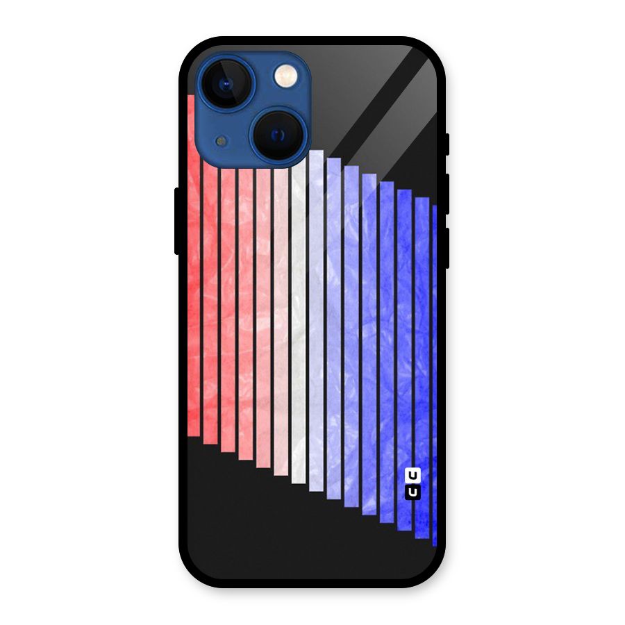 Simple Bars Glass Back Case for iPhone 13 Mini