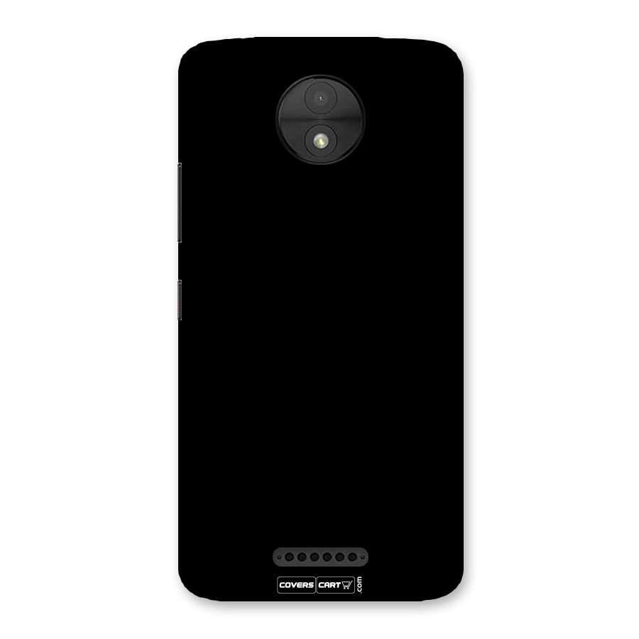 Simple Black Back Case for Moto C