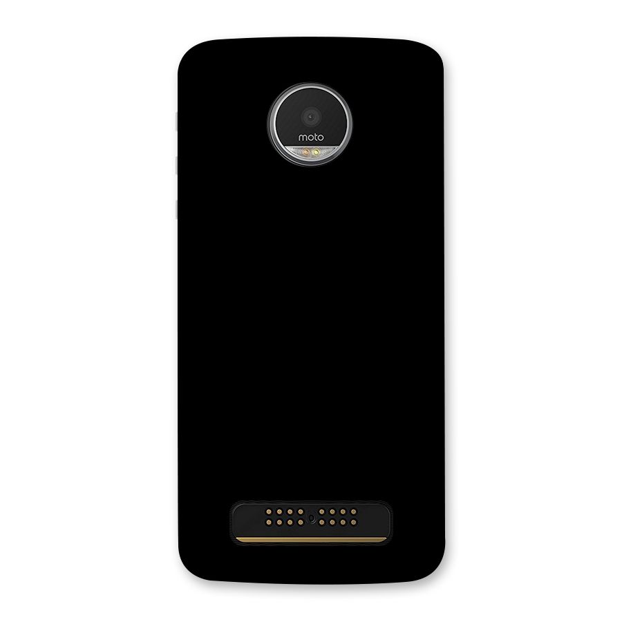 Simple Black Back Case for Moto Z Play