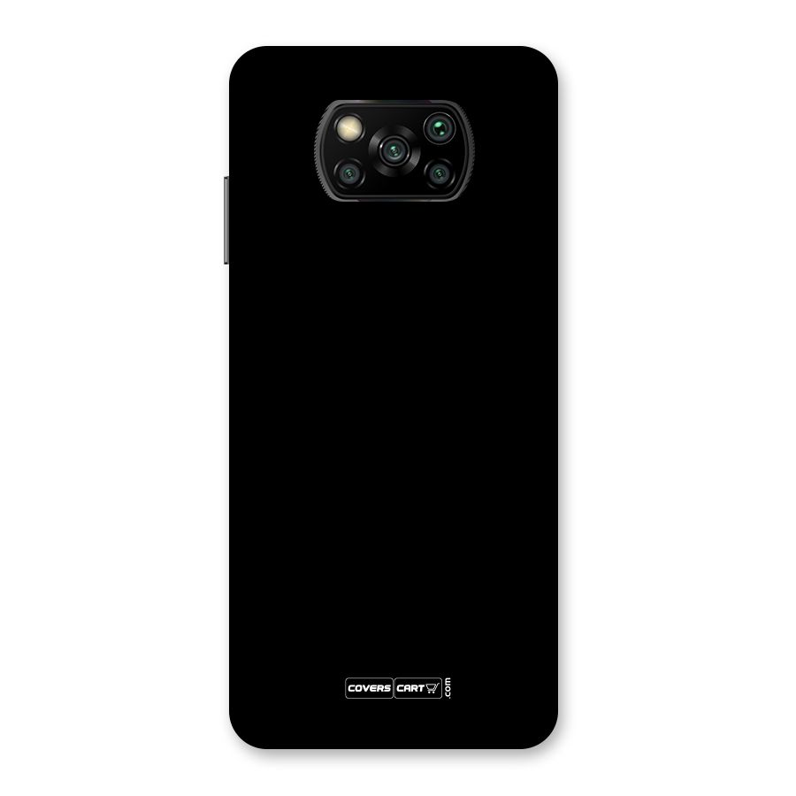 Simple Black Back Case for Poco X3