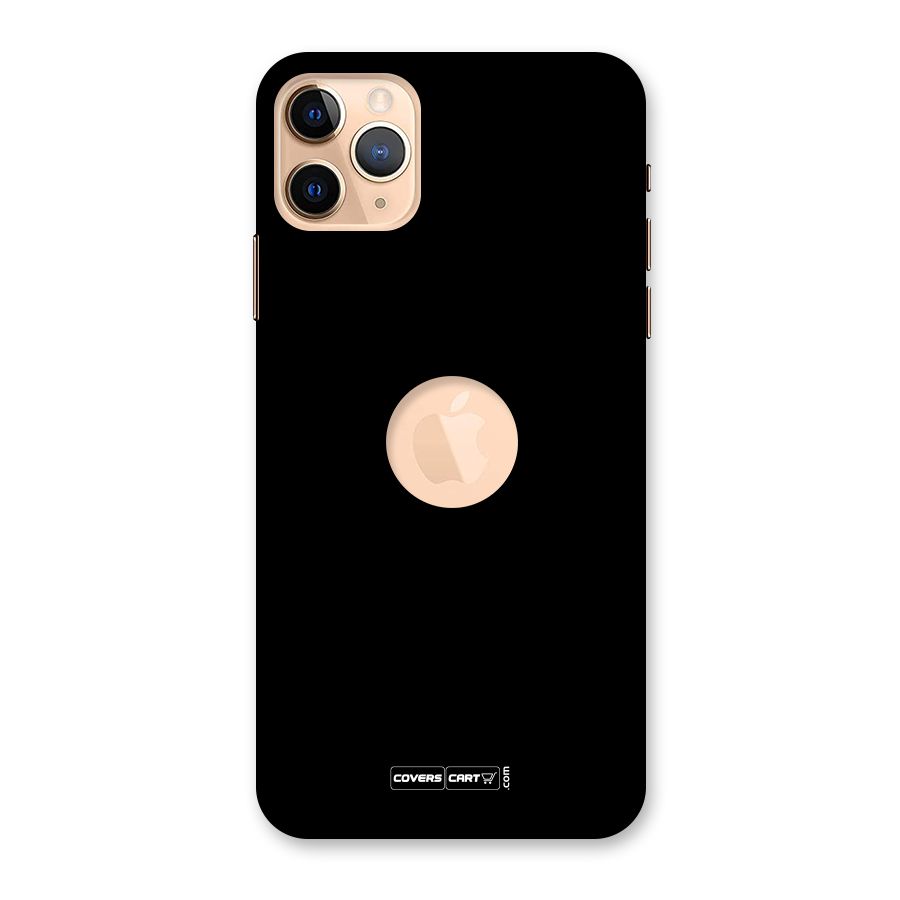 Simple Black Back Case for iPhone 11 Pro Max Logo Cut