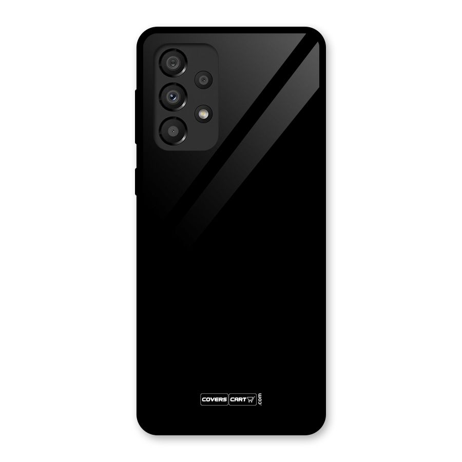 Simple Black Glass Back Case for Galaxy A33 5G