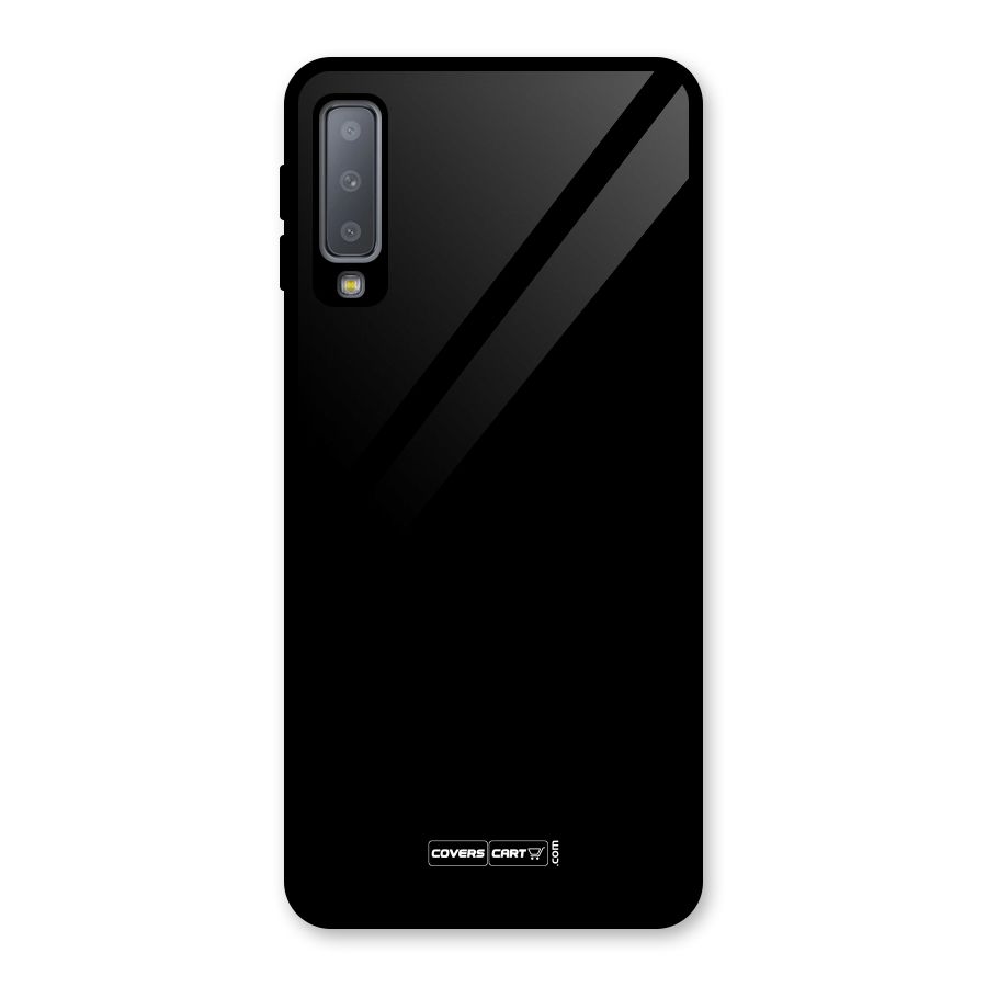 Simple Black Glass Back Case for Galaxy A7 (2018)