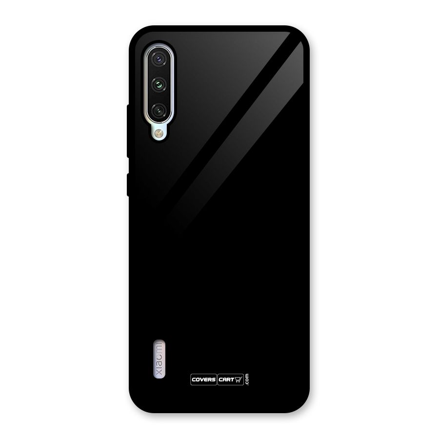 Simple Black Glass Back Case for Mi A3