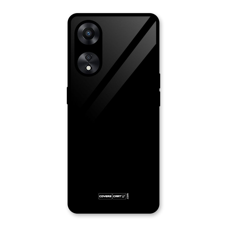 Simple Black Glass Back Case for Oppo A78