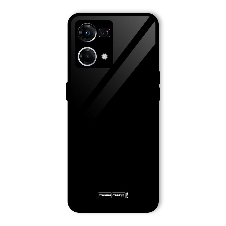 Simple Black Glass Back Case for Oppo F21 Pro 5G