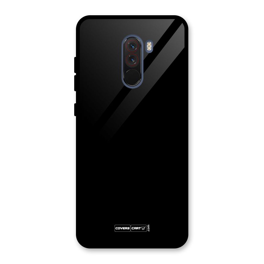 Simple Black Glass Back Case for Poco F1