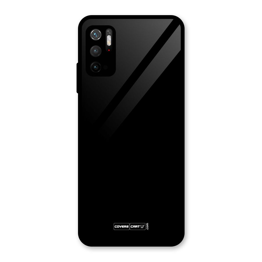 Simple Black Glass Back Case for Poco M3 Pro 5G