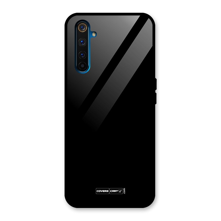Simple Black Glass Back Case for Realme 6 Pro