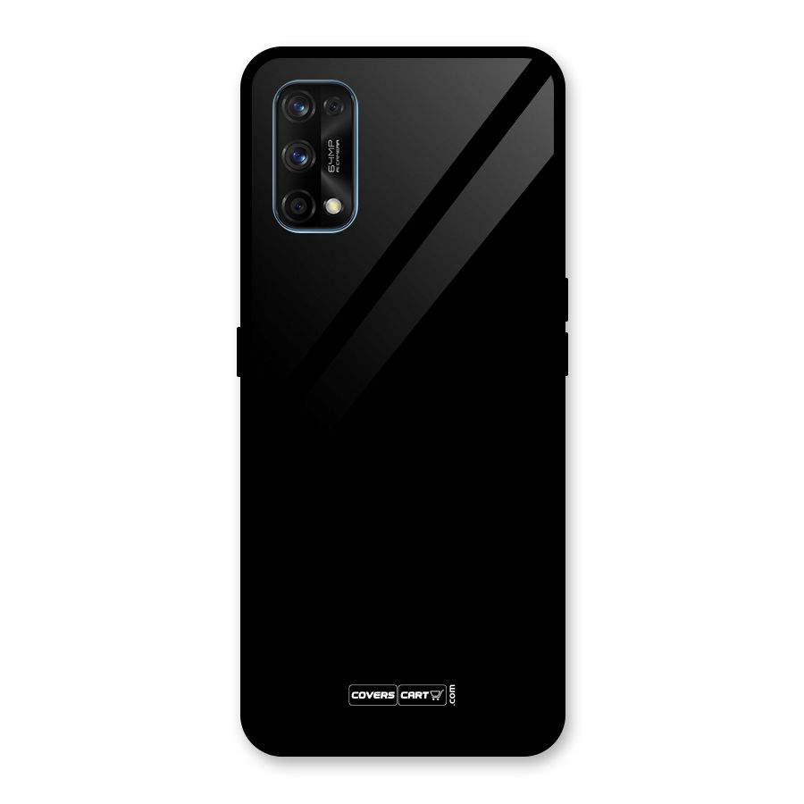 Simple Black Glass Back Case for Realme 7 Pro