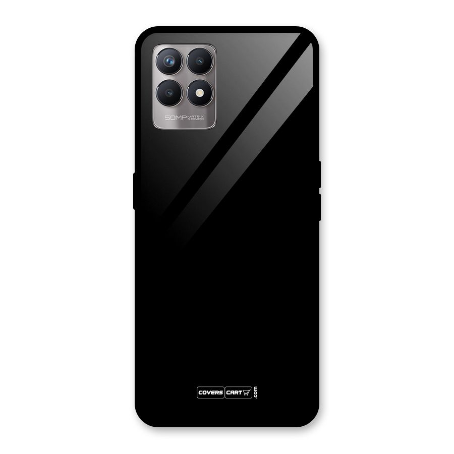 Simple Black Glass Back Case for Realme 8i