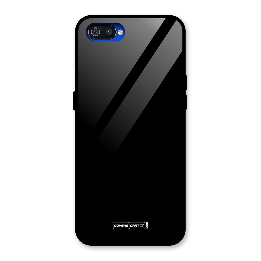 Simple Black Glass Back Case for Realme C2