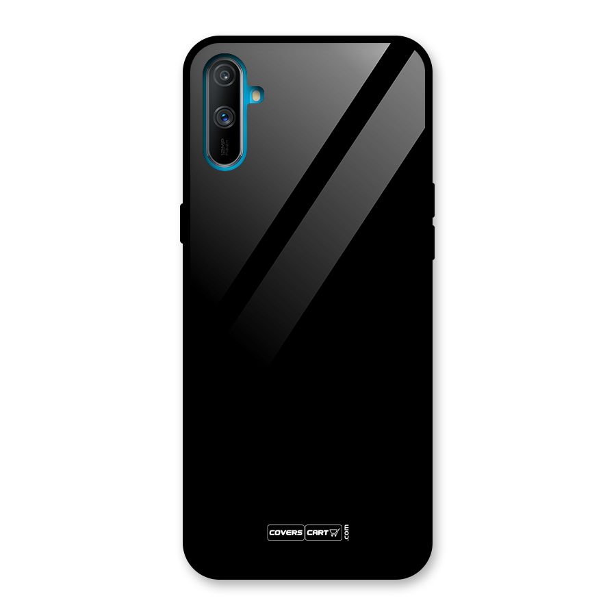Simple Black Glass Back Case for Realme C3