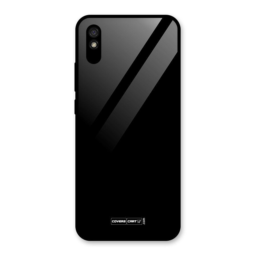 Simple Black Glass Back Case for Redmi 9i