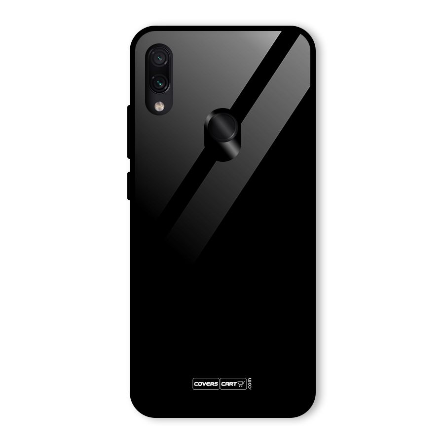 Simple Black Glass Back Case for Redmi Note 7S