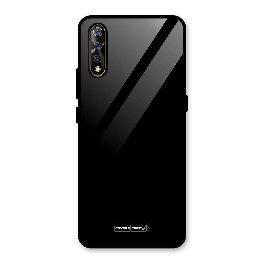 Simple Black Glass Back Case for Vivo S1