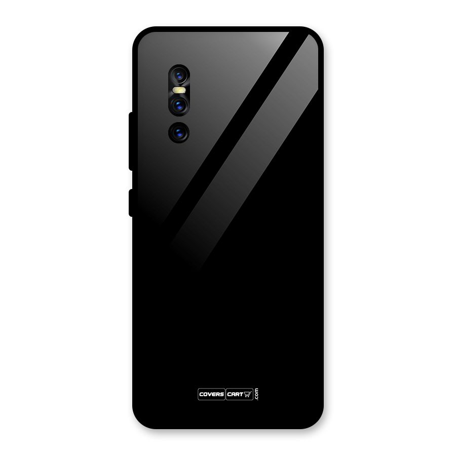 Simple Black Glass Back Case for Vivo V15 Pro