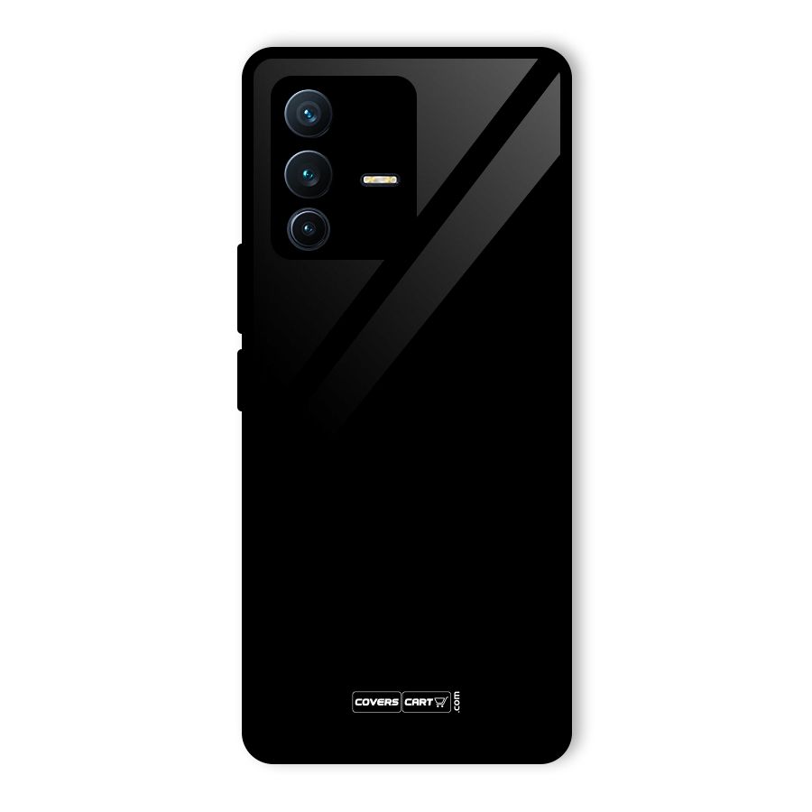 Simple Black Glass Back Case for Vivo V23 Pro