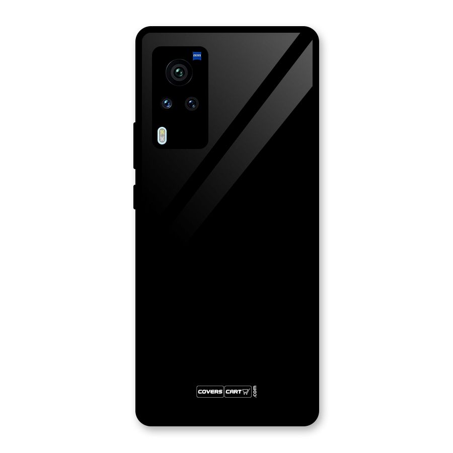 Simple Black Glass Back Case for Vivo X60 Pro