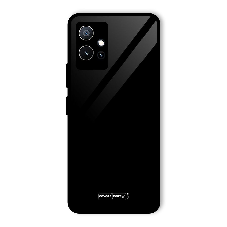 Simple Black Glass Back Case for Vivo Y75 5G