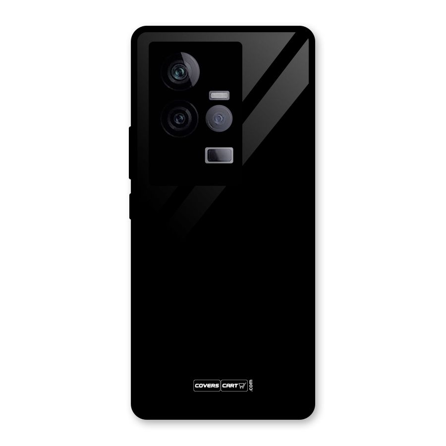 Simple Black Glass Back Case for Vivo iQOO 11 5G