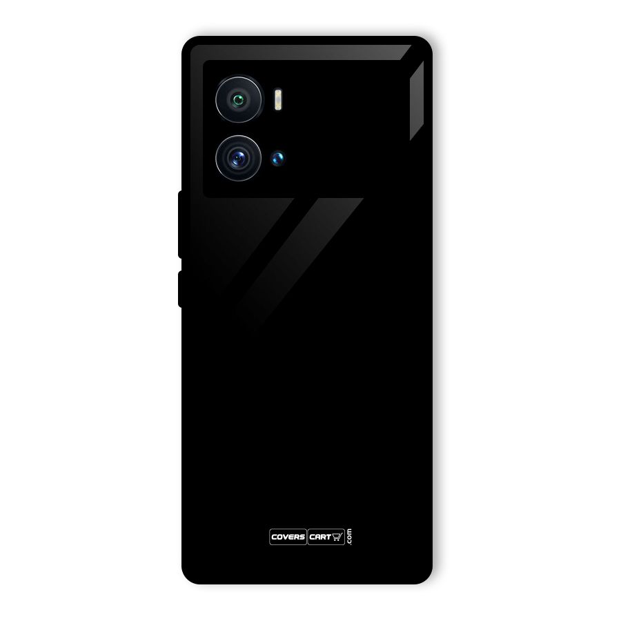 Simple Black Glass Back Case for Vivo iQOO 9 Pro