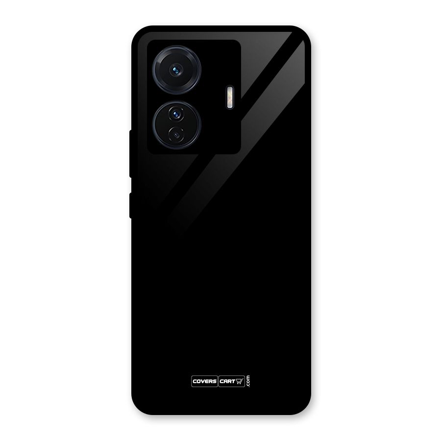 Simple Black Glass Back Case for Vivo iQOO Z6 Pro