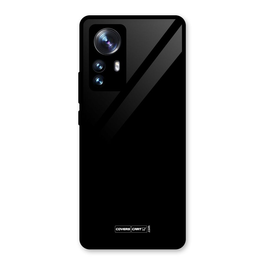 Simple Black Glass Back Case for Xiaomi 12 Pro