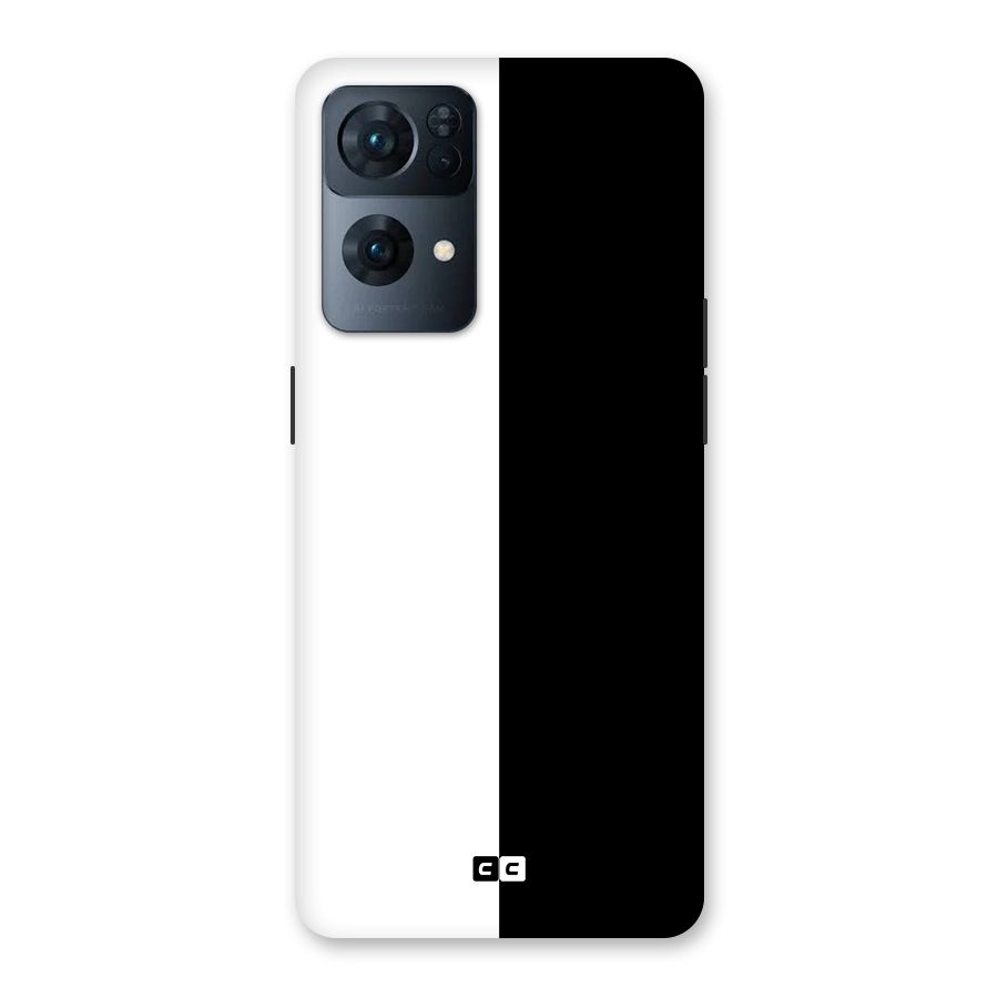 Simple Black White Back Case for Oppo Reno7 Pro 5G