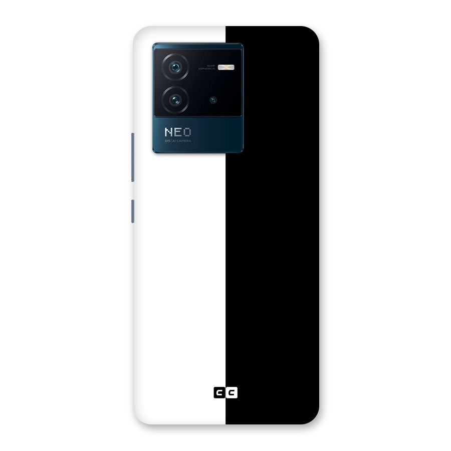 Simple Black White Back Case for Vivo iQOO Neo 6 5G