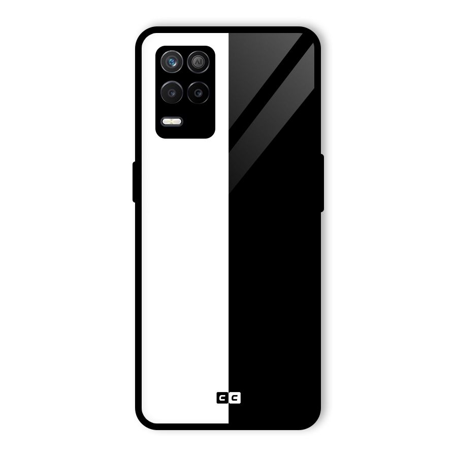 Simple Black White Glass Back Case for Realme 9 5G