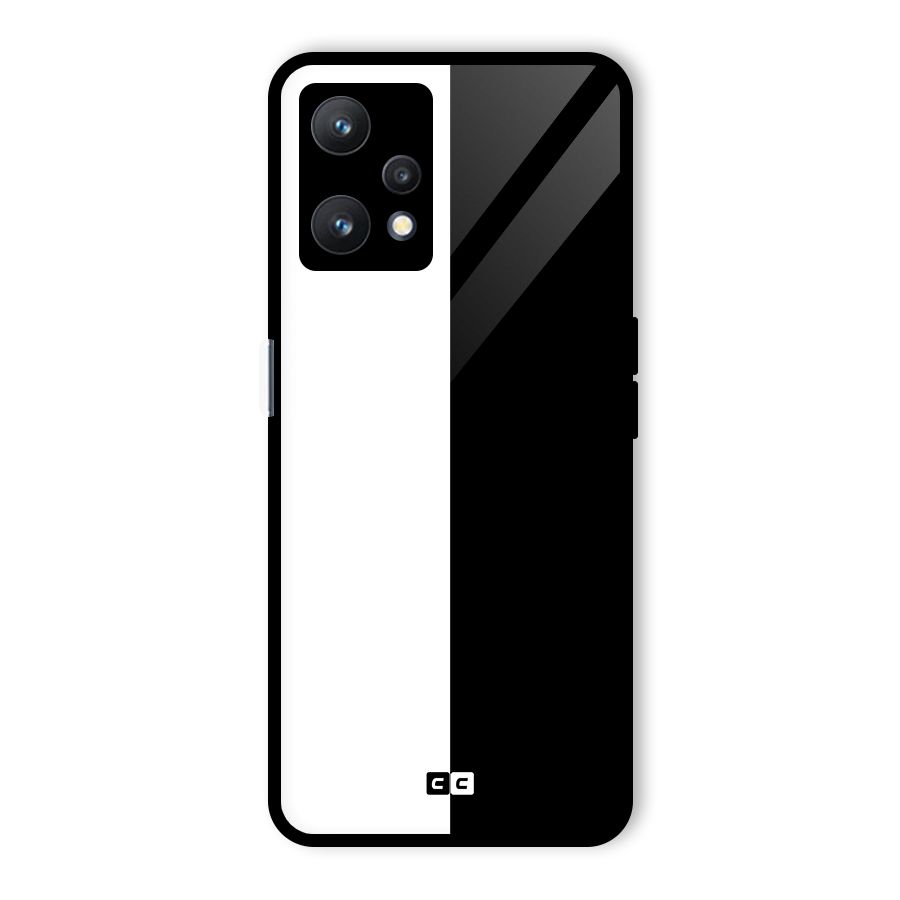 Simple Black White Glass Back Case for Realme 9 Pro 5G