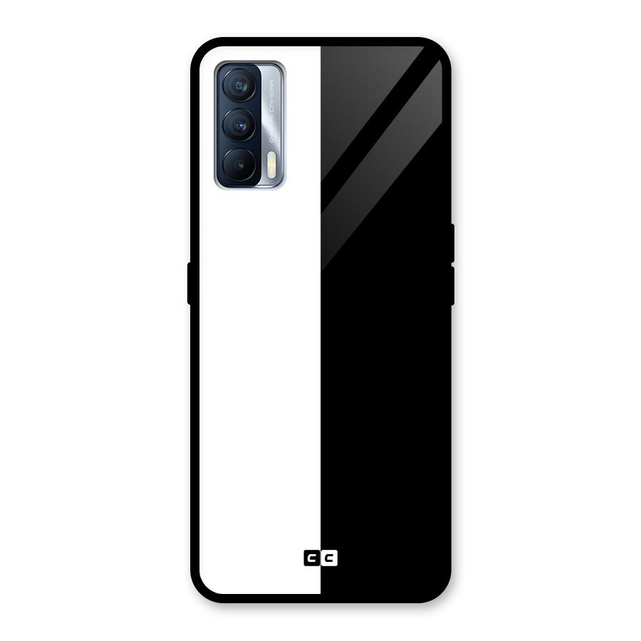 Simple Black White Glass Back Case for Realme X7