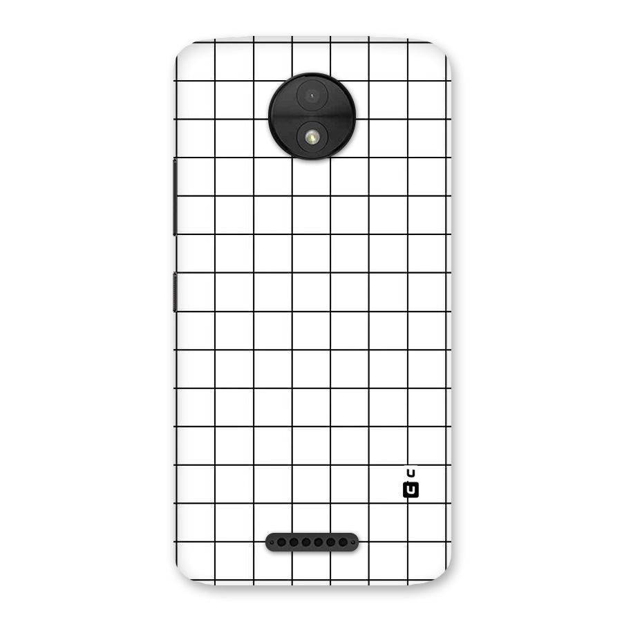 Simple Checks Back Case for Moto C