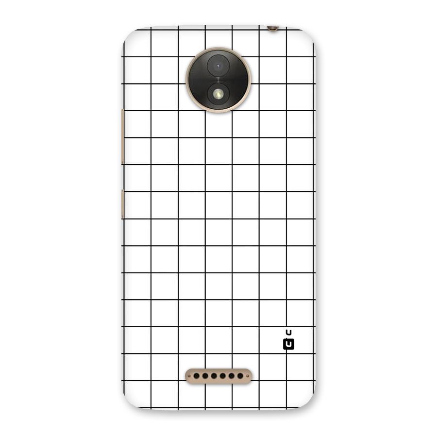 Simple Checks Back Case for Moto C Plus