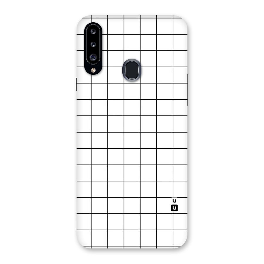 Simple Checks Back Case for Samsung Galaxy A20s