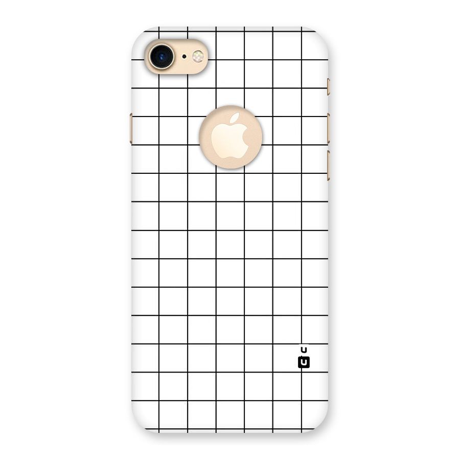 Simple Checks Back Case for iPhone 7 Logo Cut