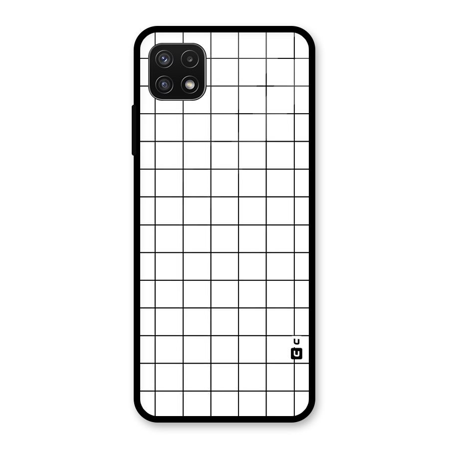 Simple Checks Glass Back Case for Galaxy A22 5G